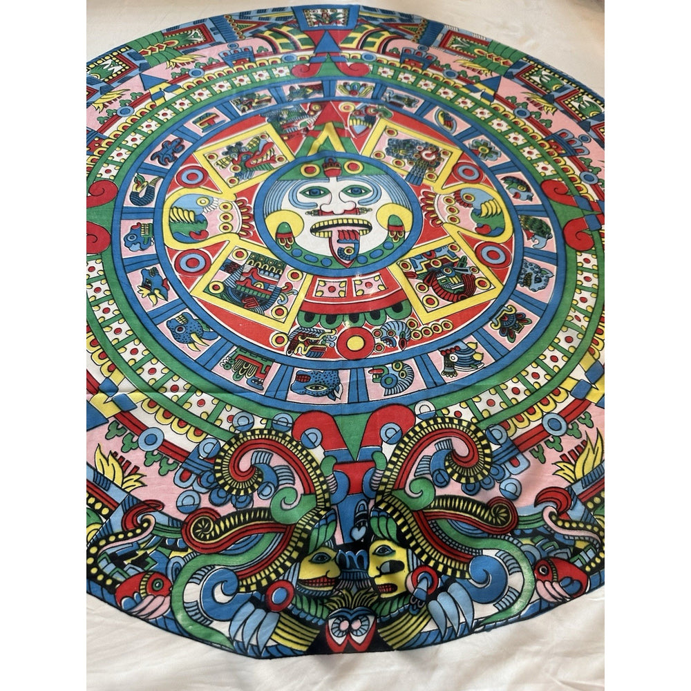 VINTAGE *NEW* 1950's Japanese Hand Printed Silk Rayon Scarf 31" x 31" Japan