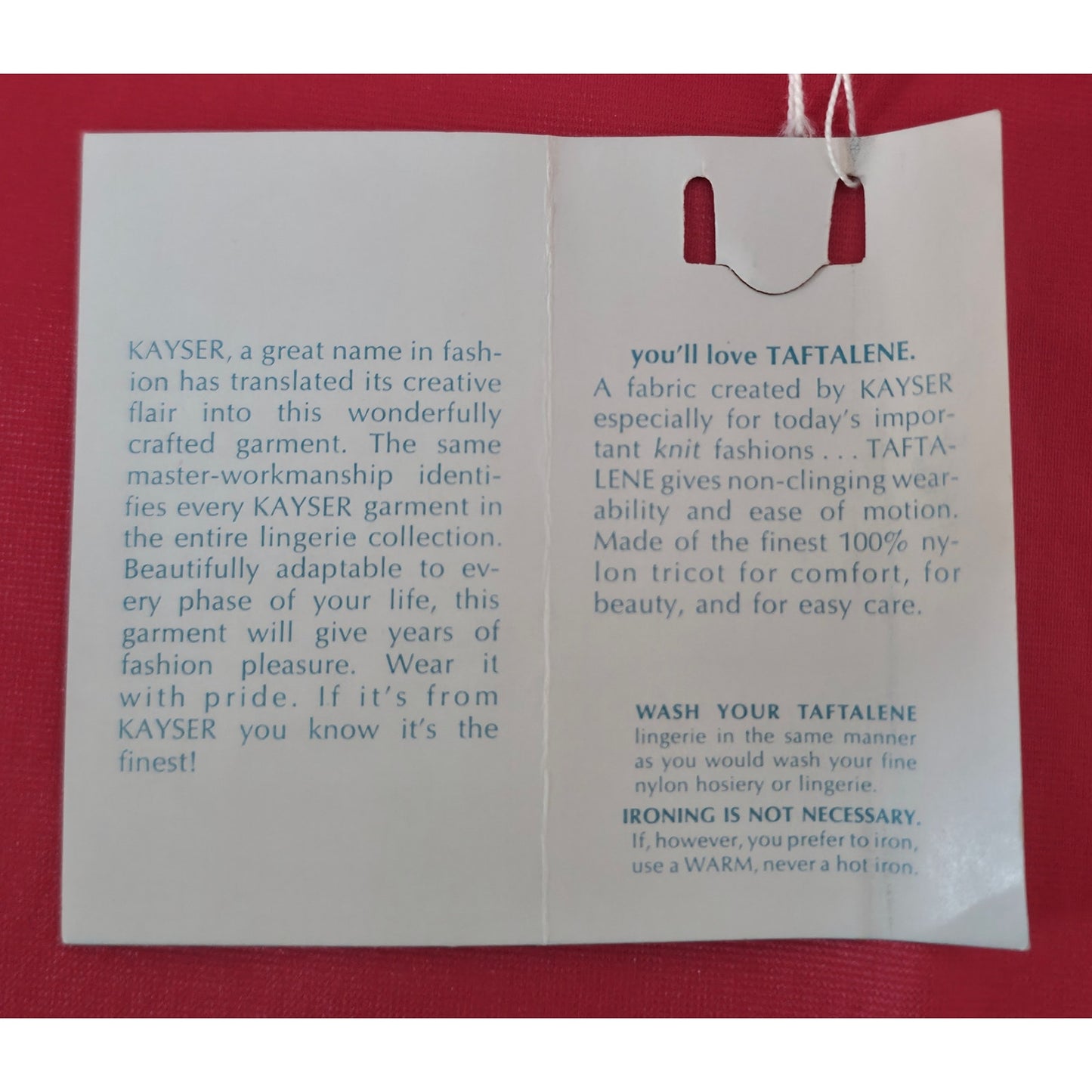 VINTAGE *NEW* 1960's Kayser Women's Red TRICOT Nylon Long Slip Size 34