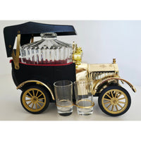 VINTAGE *NEW* 1950's Decanter Music Box 1918 Ford Car w/4 Shot Glasses