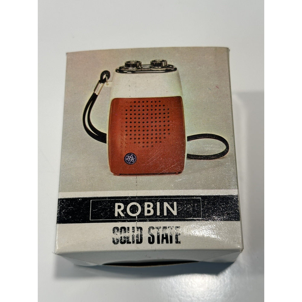 VINTAGE *NEW* 1970's ROBIN AIE-741 Solid State Micro Transistor Radio-Pur/Blk