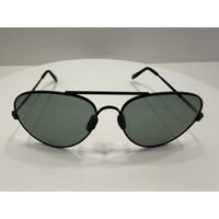 VINTAGE *NEW* 1970's Aviator Black Metal Frame with Smoke Gray Lens Sunglasses