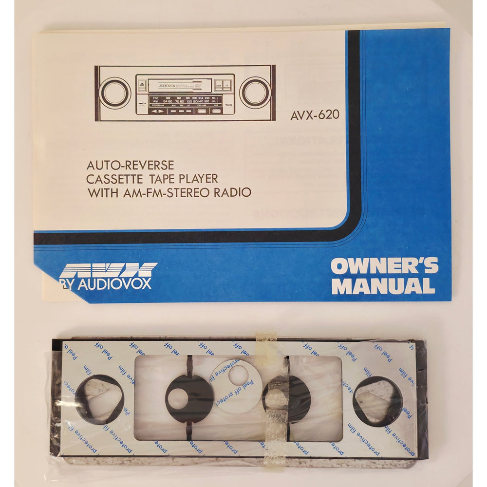 VINTAGE *NEW* 1980's AUDIOVOX AVX-620 In-dash Cassette Tape AM/FM Stereo Radio