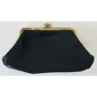 VINTAGE *NEW* 1960's Black with Gold Design Change Purse