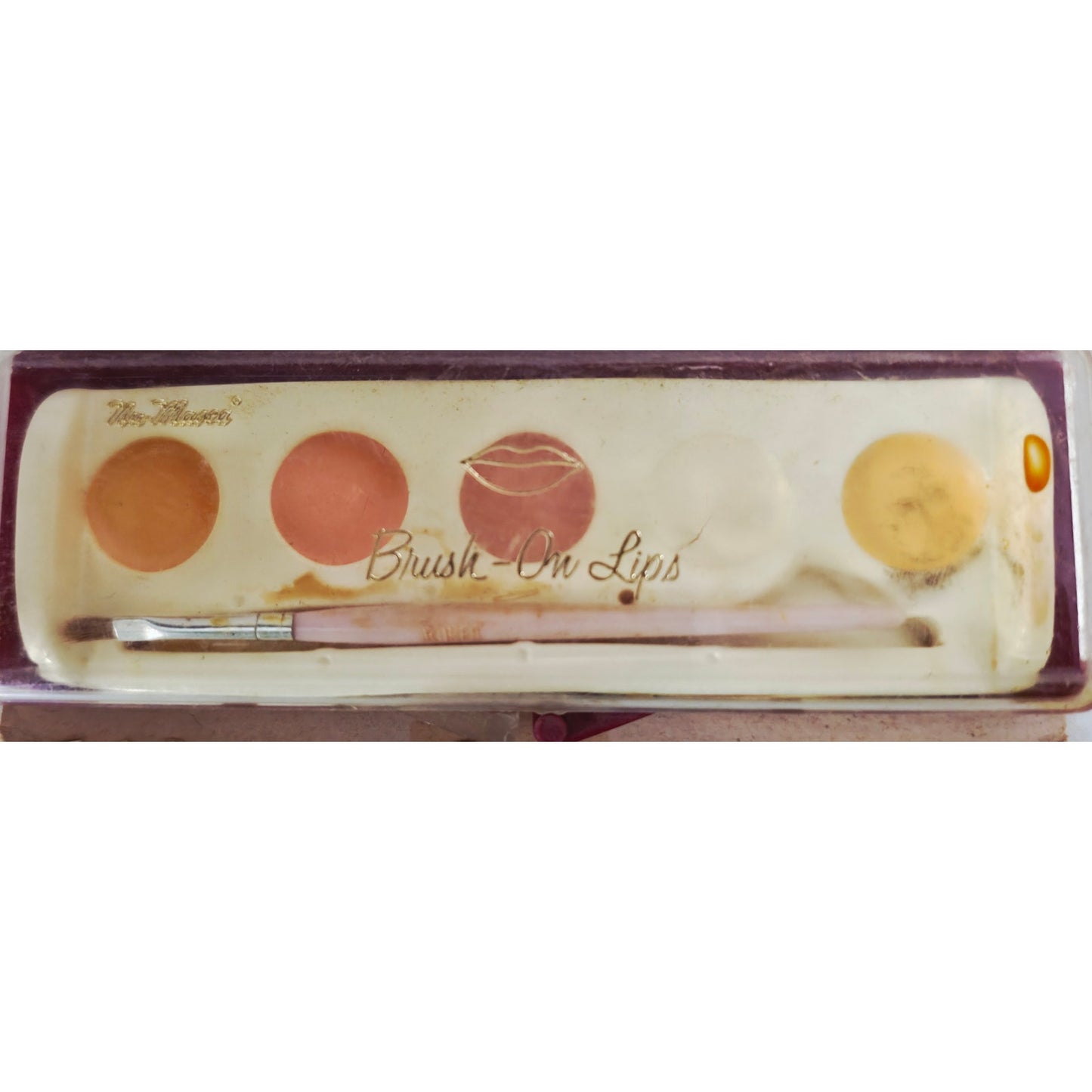 VINTAGE *NEW* 1970's Nu-Masca Brush-On Lips 5 Shades with Applicator #400 USA