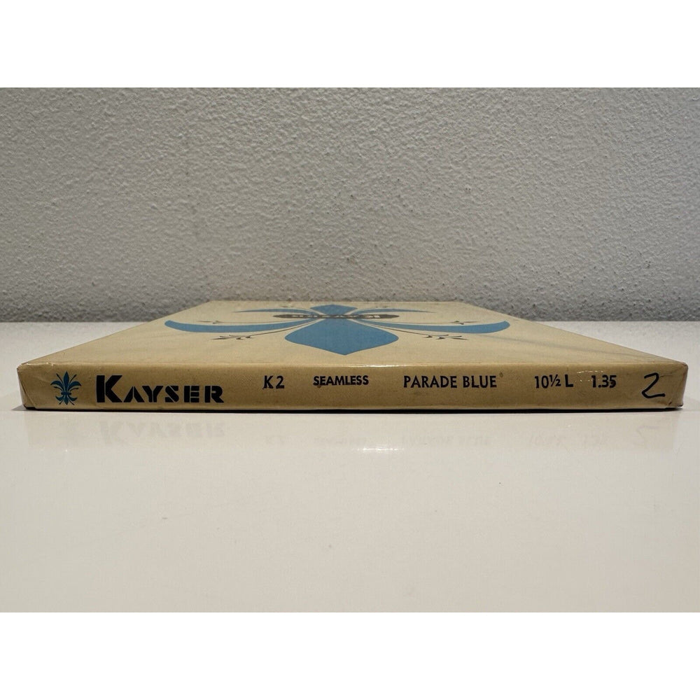 VINTAGE *NEW* Kayser Hosiery-Seamless-Parade Blue Sz10.5L X 2 Pair