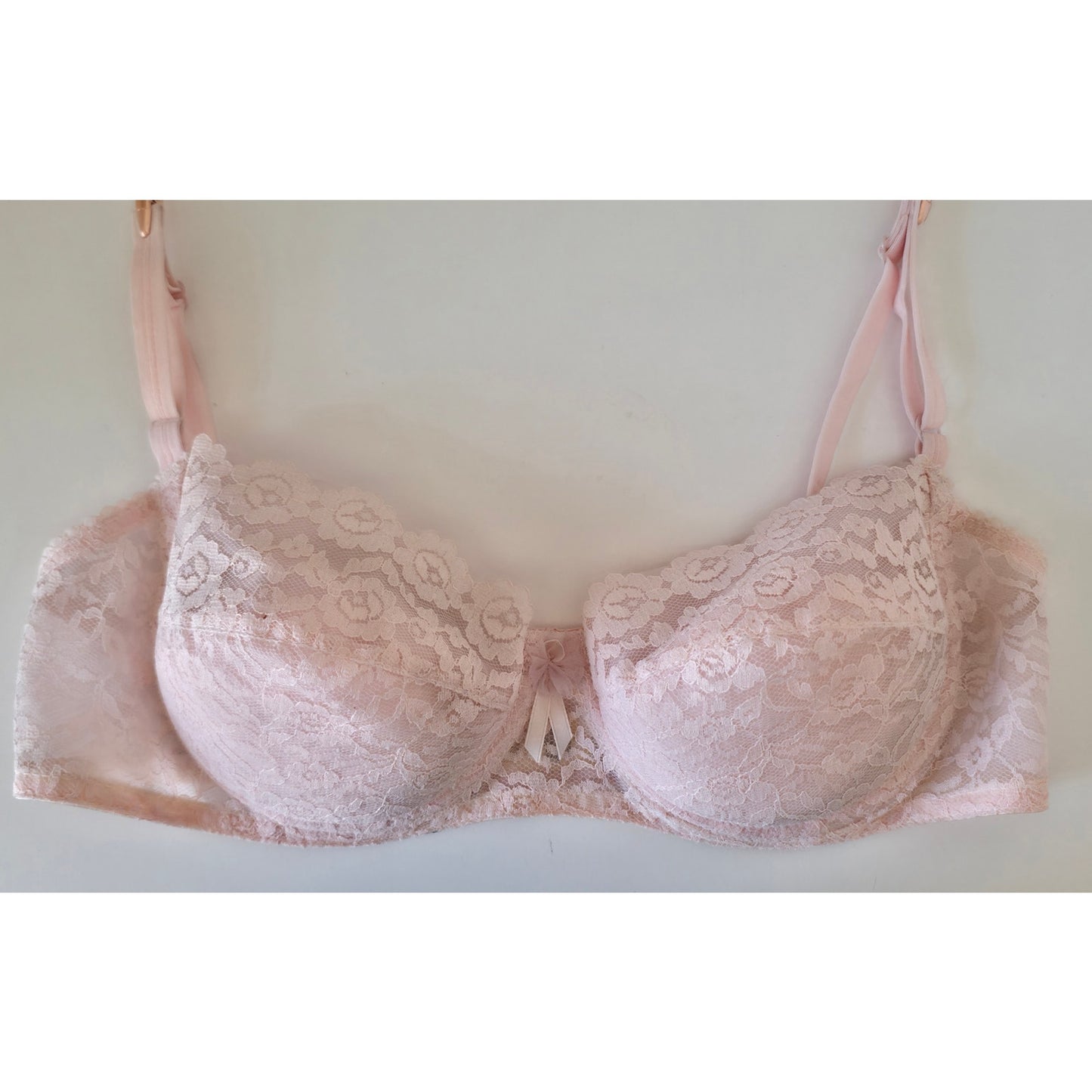 VINTAGE *NEW* 1960's Women's Pink  Lace Push-Up Bra Size 36B