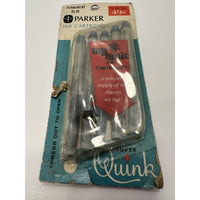 VINTAGE *NEW* 1970's Parker Ink Cartridges Pack of 5 - Blue
