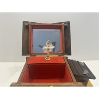 VINTAGE 1950's Swiss Chalet Wooden Music Box - Needs Lovin'