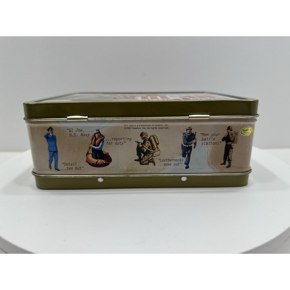 VINTAGE *PRISTINE* 1998 GI Joe Mini Lunch Box Action Soldier w/ Green Trim