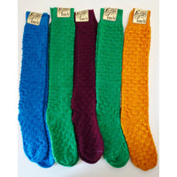 VINTAGE *NEW* 1970's Women's Knee-Hi Stretch Socks Soft Acrylic & Nylon 5 Pairs