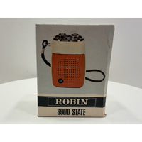 VINTAGE *NEW* 1960s ROBIN MEC-163 Blue/Black Solid State Micro Transistor Radio