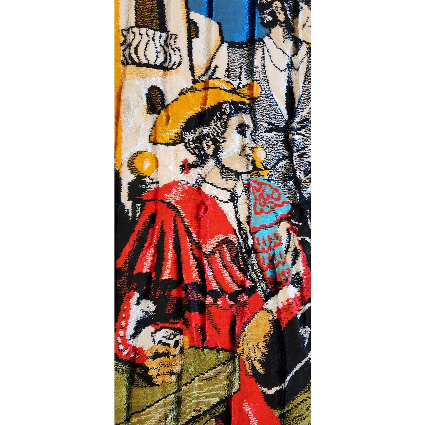 VINTAGE *NEW* 1960's Spanish Flamenco Ensemble Wall Art/Rug Tapestry