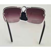VINTAGE *NEW* 1970's Cobra Glam Unisex Sunglasses Silver Frame with Purple Lens