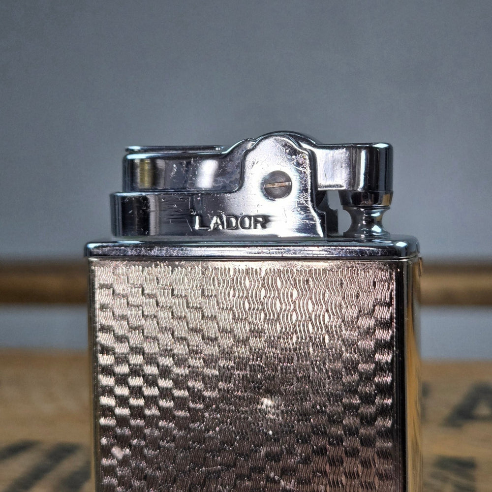 VINTAGE *NEW* 1950's Lador Silver Textured Lighter Japan