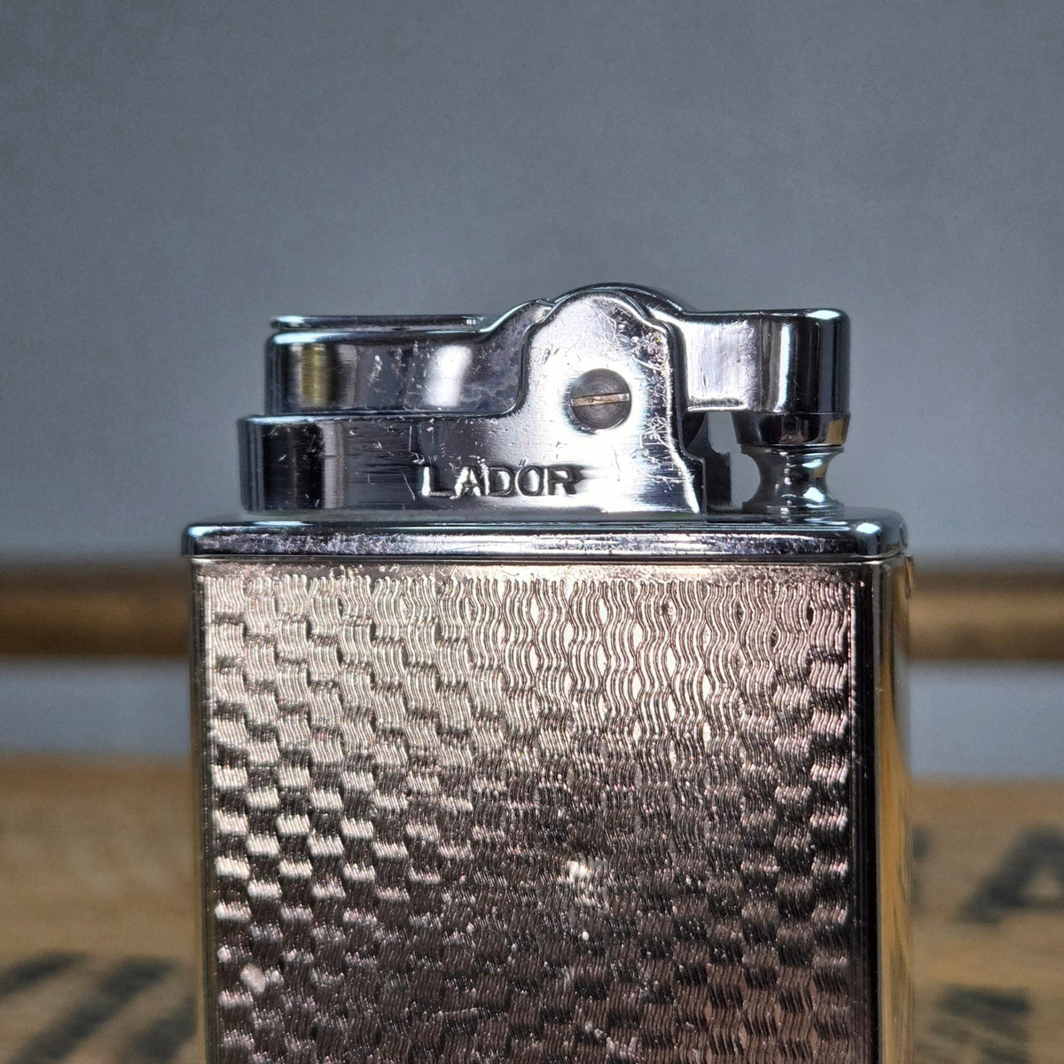 VINTAGE *NEW* 1950's Lador Silver Textured Lighter Japan