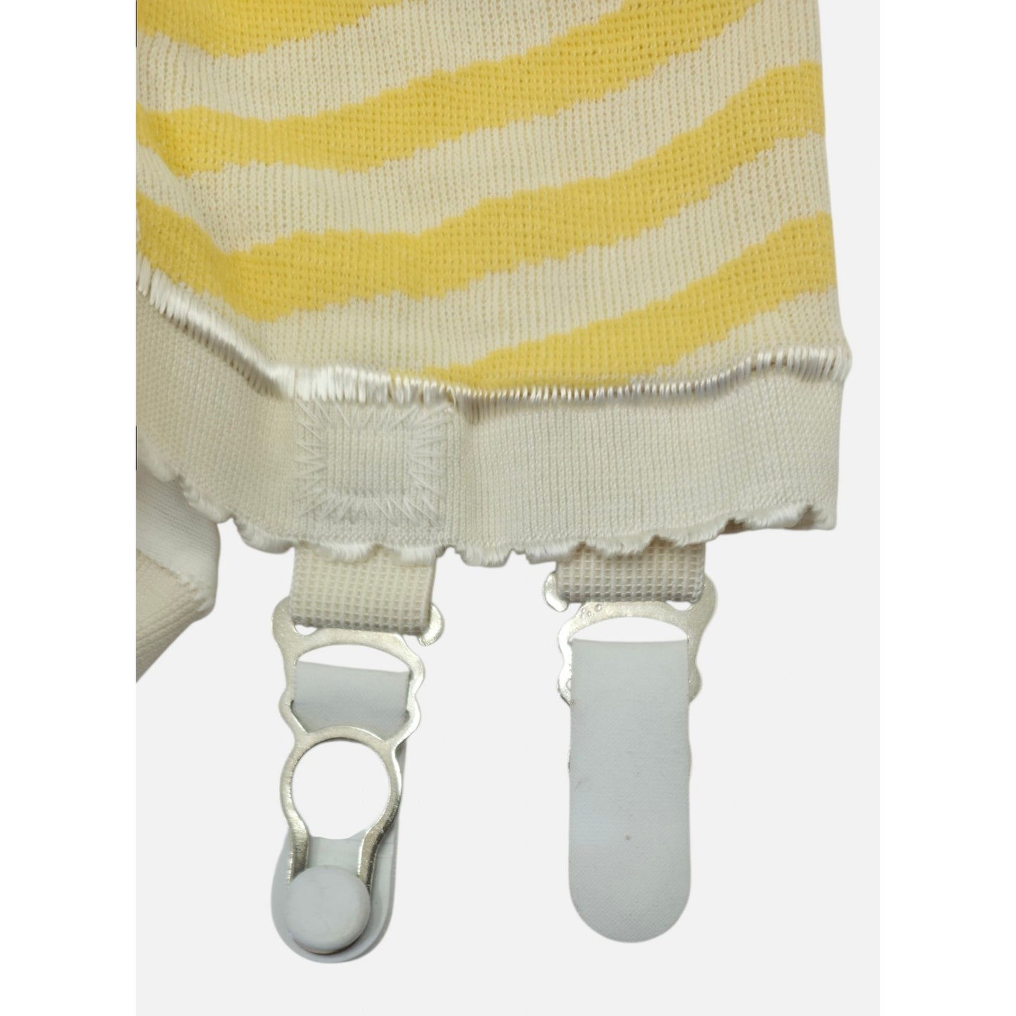 VINTAGE *NEW* 1960's Ban-Lon Women's Yellow & White Striped Girdle w/Garter Size L