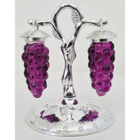 VINTAGE *NEW* 1960's Purple Grape Shape Salt and Pepper Shakers Set of 2