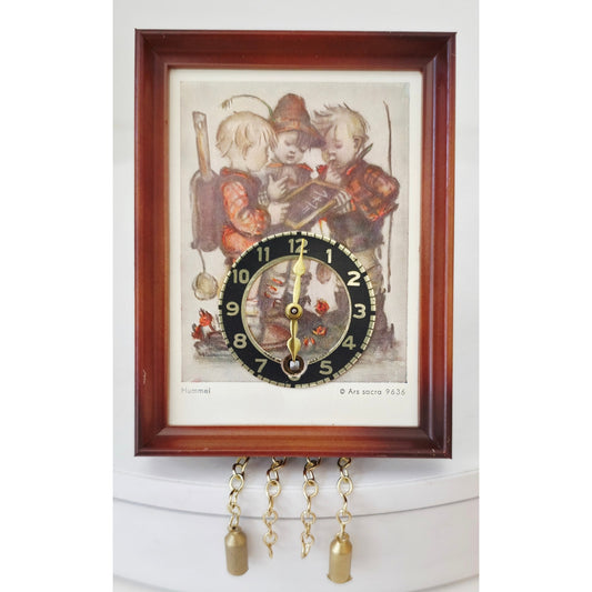 VINTAGE *NEW* 1960's Hummel German Mini Hanging Clock with Chimes
