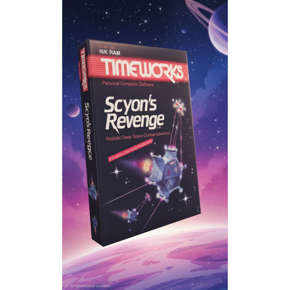 Timeworks Sinclair 1000 1983 Scyon's Revenge Game NOS Sealed Dealer Stock