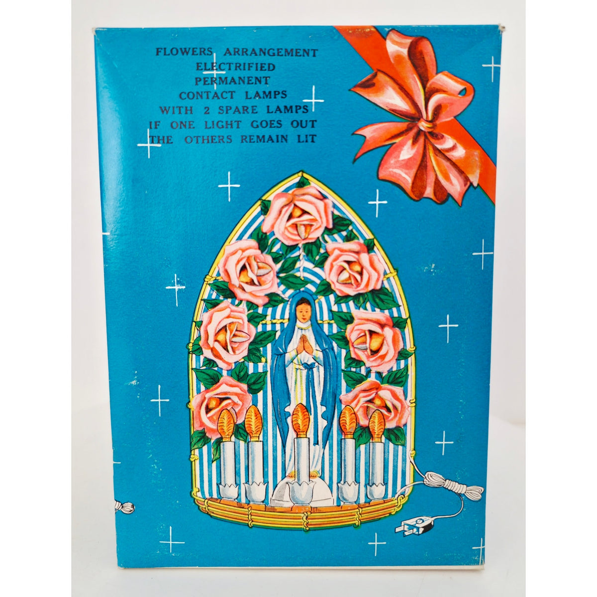 VINTAGE Needs Lovin' Electrified Nativity Set with Candles and Flowers