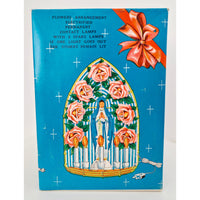 VINTAGE Needs Lovin' Electrified Nativity Set with Candles and Flowers