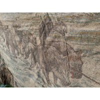 VINTAGE *PRISTINE* 1960's Dog Sledding Italian Velvet Tapestry