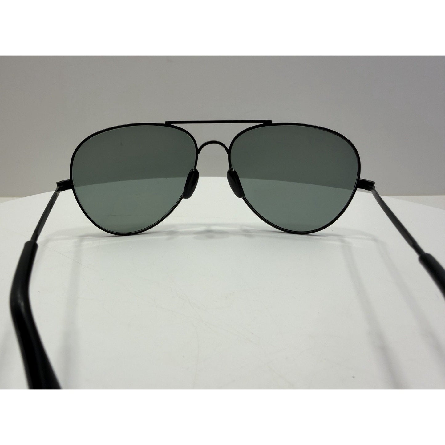 VINTAGE *NEW* 1970's Aviator Black Metal Frame with Smoke Gray Lens Sunglasses