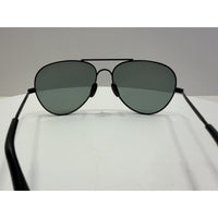 VINTAGE *NEW* 1970's Aviator Black Metal Frame with Smoke Gray Lens Sunglasses