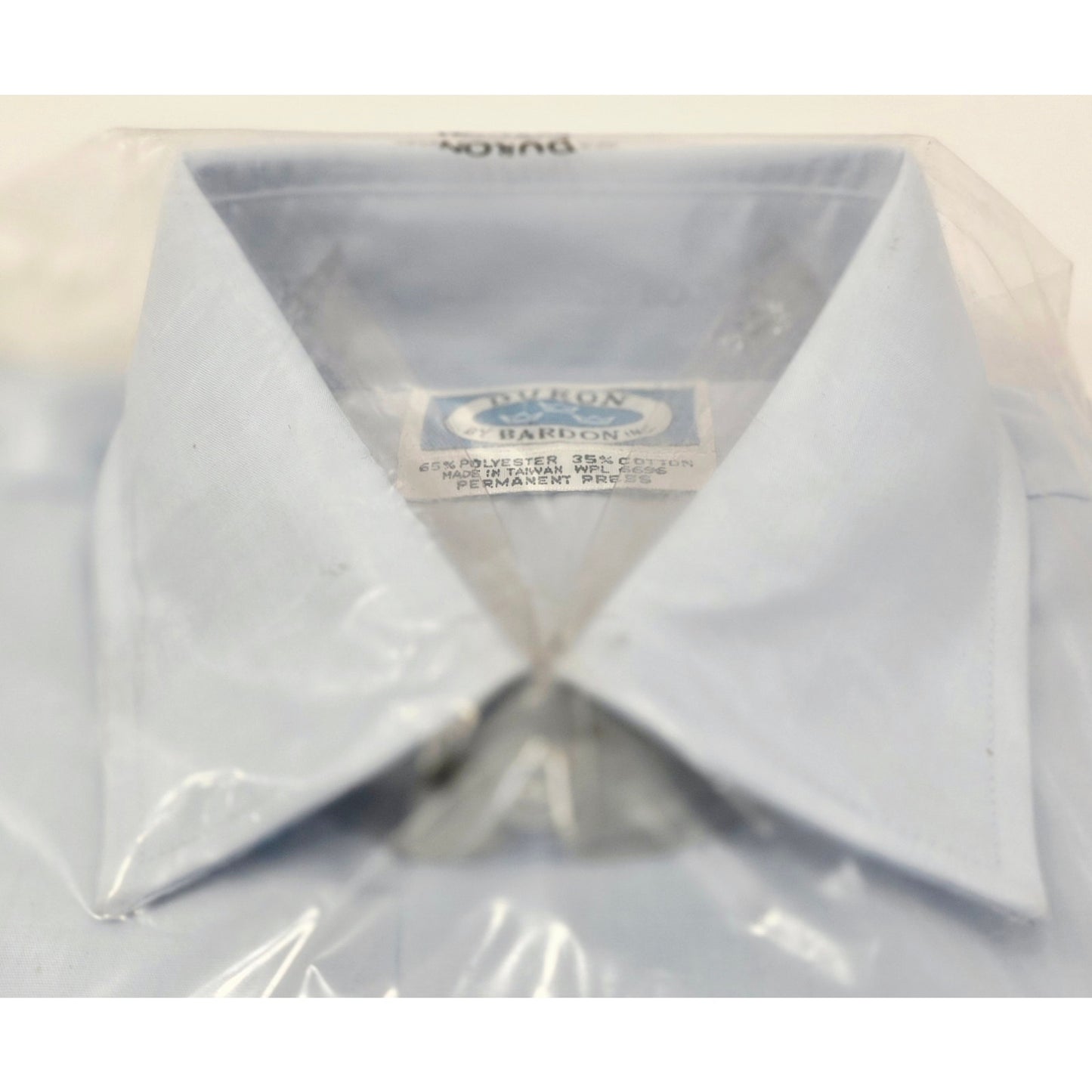 VINTAGE *NEW* 1960's Men's Light Blue Shirt Poly/Cotton Blend Size 14.5-32 by Duron