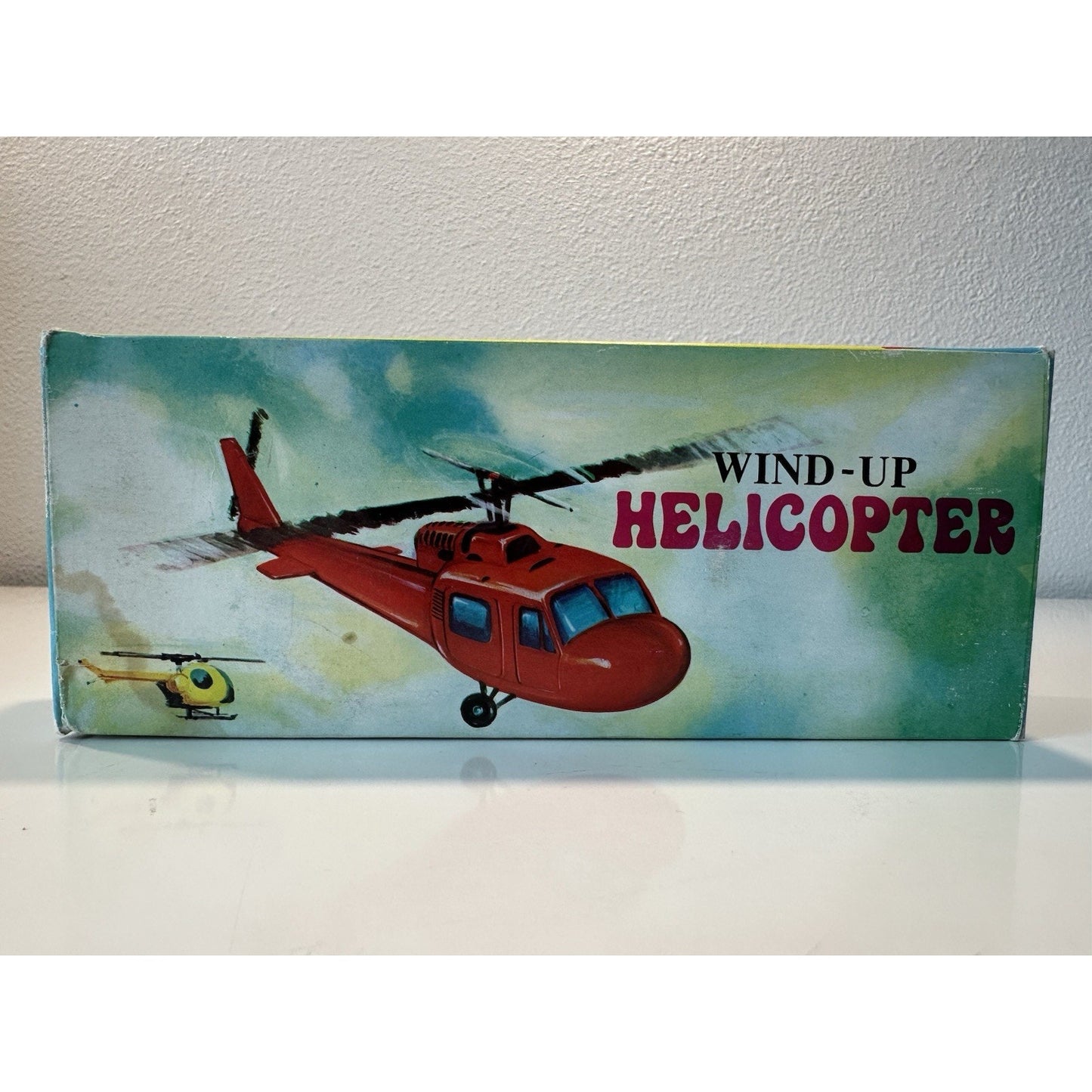 VINTAGE *NEW* 1960'S Wind Up Helicopter Plastic Toy HONG KONG