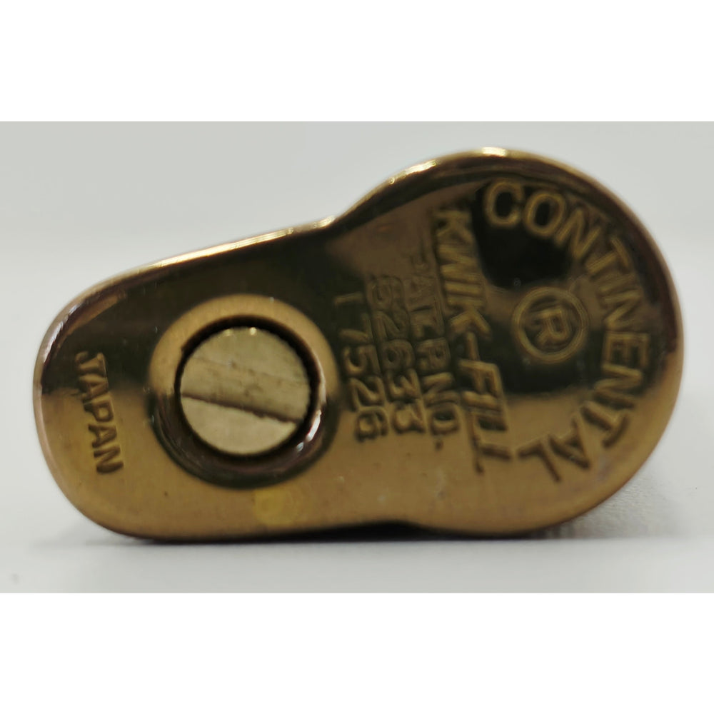 VINTAGE *NEW* 1960's Continental Butane Kwik-Fill Bronze Lighter Japan