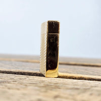 VINTAGE *NEW* 1960's Chalet Rubicon Gold Textured Butane Lighter Japan
