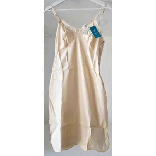 VINTAGE *NEW* 1960's Kayser Women's Beige Scalloped Short Slip Size S