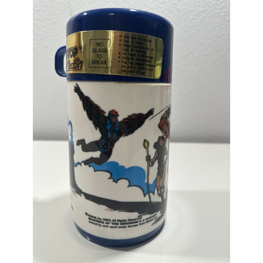 VINTAGE *NEW* 1980's Aladdin Masters of the Uni 8 oz Pop-Top Plastic Thermos