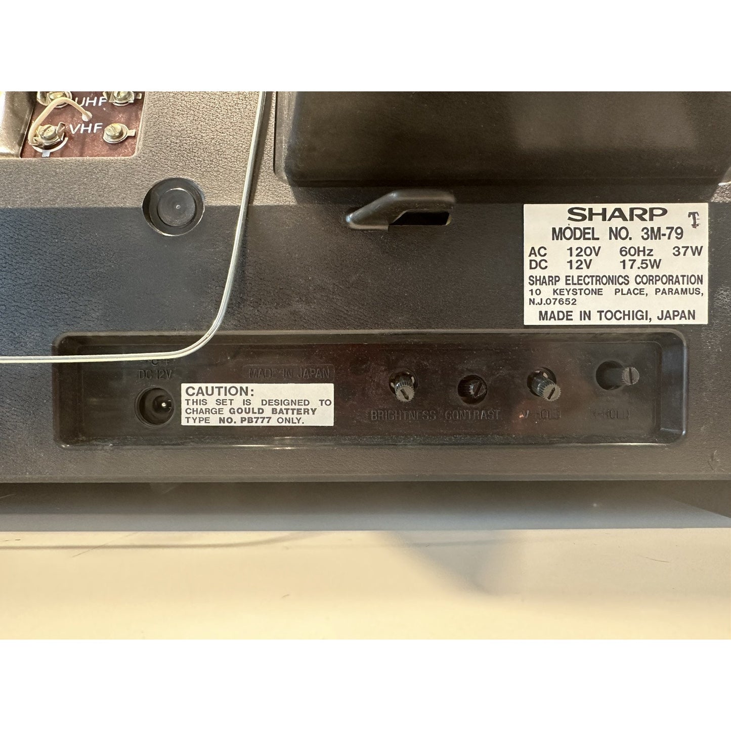 VINTAGE *NEW* 1980's Sharp 3M-79 Tri-Mate 1000B B&W AM/FM  Cassette TV