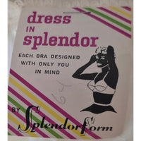 VINTAGE *NEW* 1960's Splendor Form Women's Bullet Bra White w/Center Flower 40B