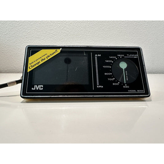 VINTAGE 1970's Pristine JVC 8000 Triangular Shaped Portable AM Radio-Yellow/Black