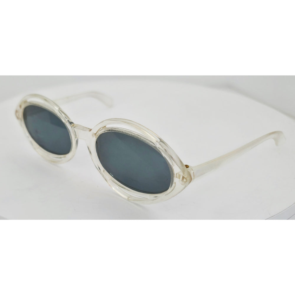 VINTAGE *NEW* 1970's Solarex Clear Frame with Gray Lens Sunglasses USA