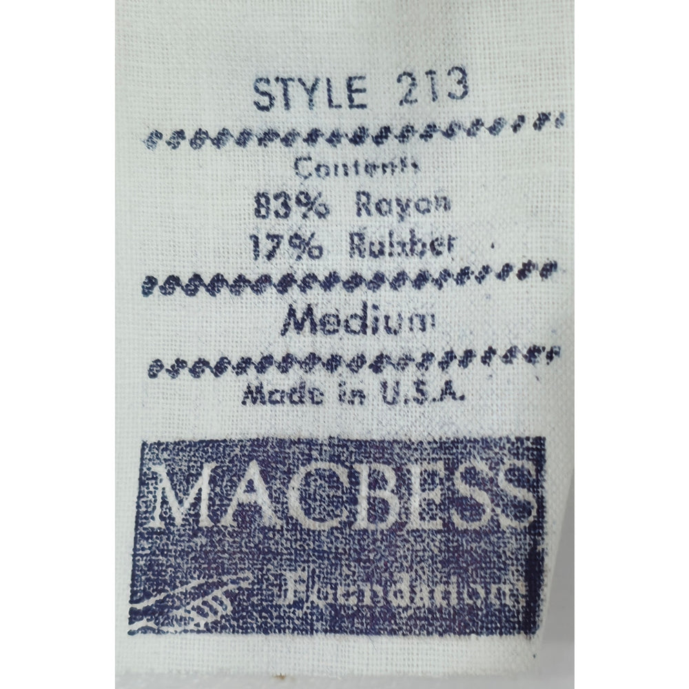VINTAGE *NEW* 1960's Macbess Women's Cream Shapewear with Garters Size M USA