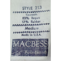 VINTAGE *NEW* 1960's Macbess Women's Cream Shapewear with Garters Size M USA
