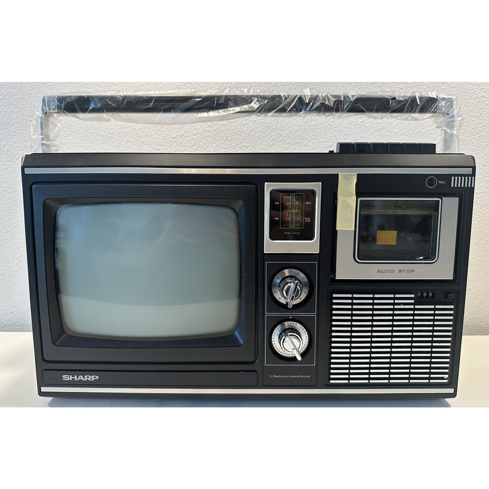 VINTAGE *NEW* 1980's Sharp 3M-79 Tri-Mate 1000B B&W AM/FM  Cassette TV