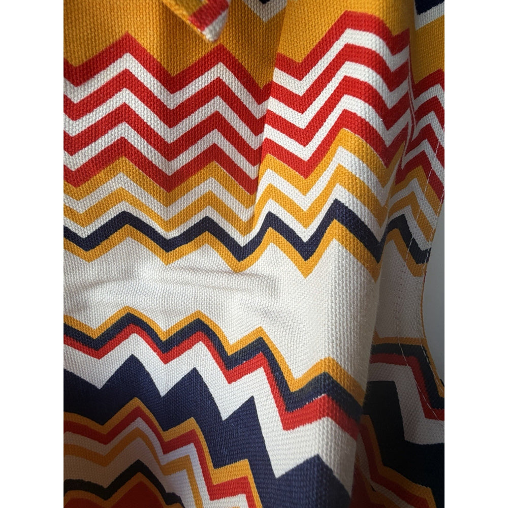 VINTAGE *NEW* 1960's Chevron Print Romper with Belt Size 12