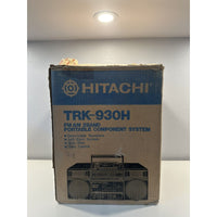 VINTAGE *NEW* 1980's Hitachi TRK-930H Dual Speakers Cassette Tape AM/FM Boombox