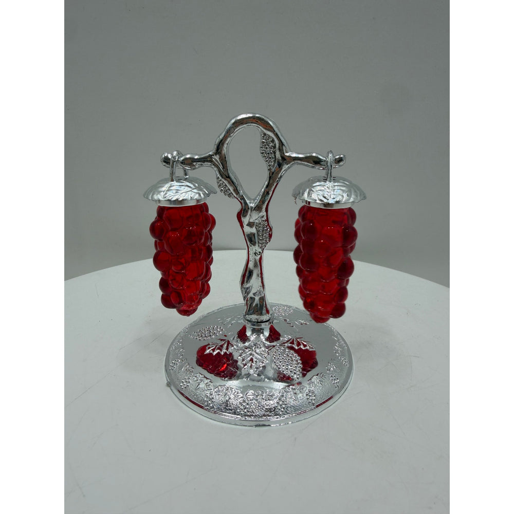 VINTAGE *NEW* 1960's Red Grape Shape Salt and Pepper Set