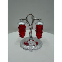 VINTAGE *NEW* 1960's Red Grape Shape Salt and Pepper Set