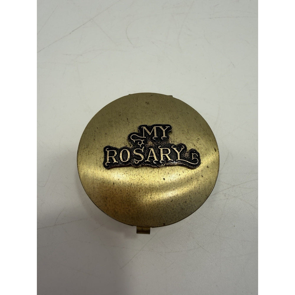 VINTAGE *NEW* 1960's Brass My Rosary 28mm Box