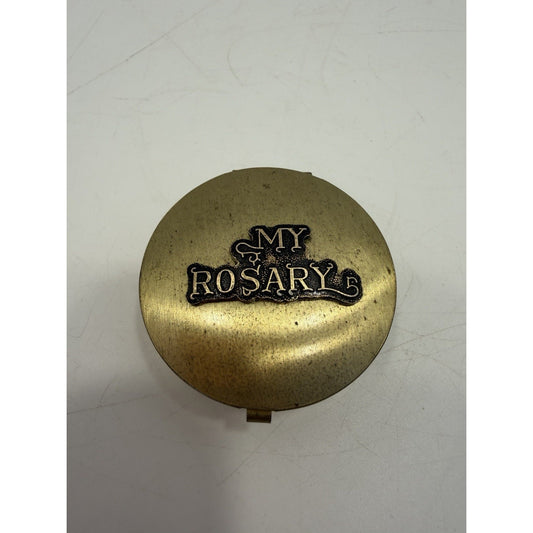 VINTAGE *NEW* 1960's Brass My Rosary 28mm Box