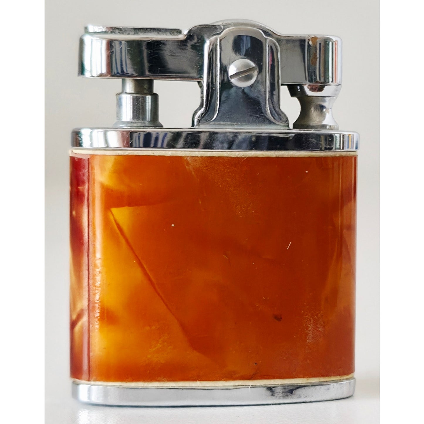 VINTAGE *NEW* 1956 Royal Star Japanese Super Lighter with Poodle Dog (Orange)