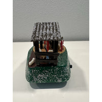 VINTAGE *NEW* 1970's Hand Painted Nativity Set Movable Stage Music Box