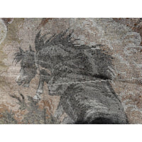 VINTAGE *PRISTINE* 1960's Wild Wild West Lebanese Velvet Tapestry